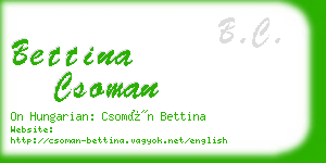 bettina csoman business card